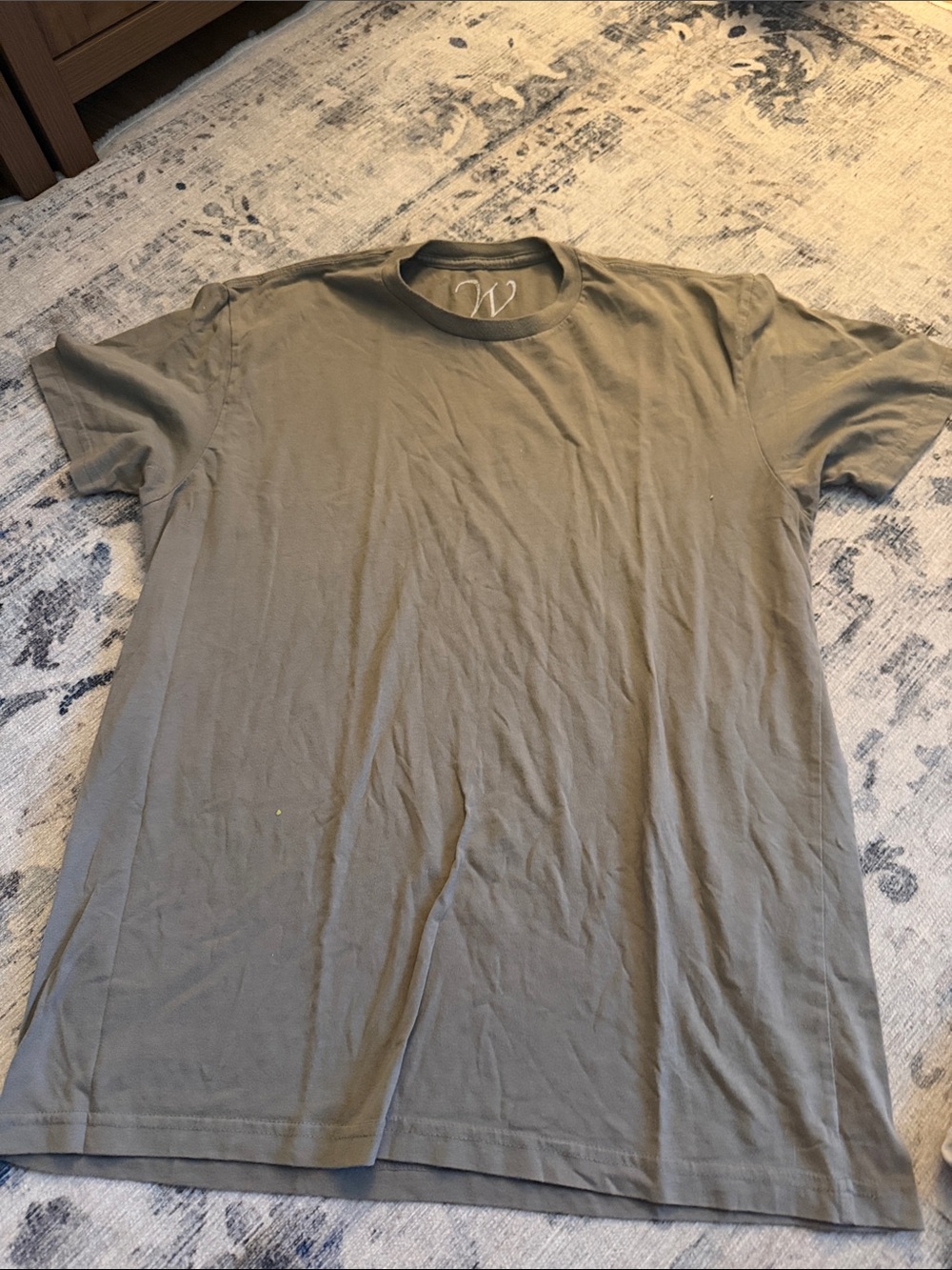 Ethan Williams Olive Green Crew Neck Short Sleeve Tee